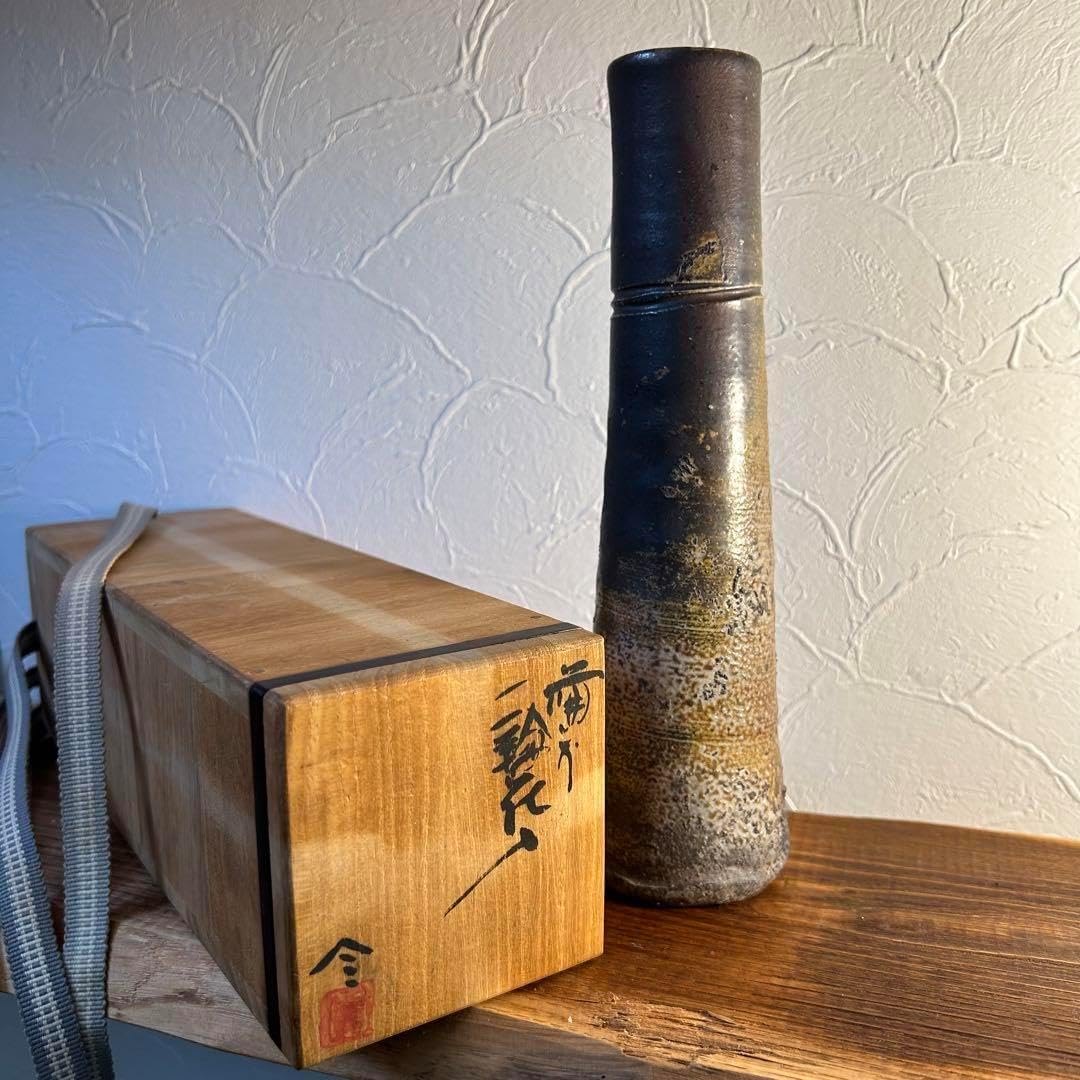 備前焼　備前市無形文化財　榊原　清人★復元初窯　二合徳利 fg-627-72.JPG